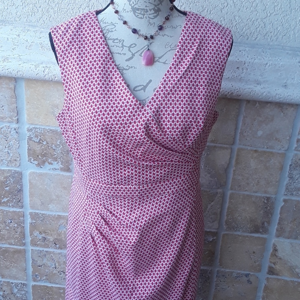 Adrianna Papell red and white dress